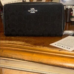 Coach Black Clutch Wallet
